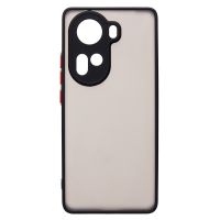 Чехол для Oppo Reno 11 пластиковый с окантовкой <черный> ― Оптовый PromiseMobile