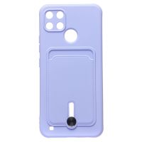 Чехол для Realme C21Y (RMX3261, RMX3263), C25Y (RMX3269) силиконовый с картхолдером №4 <фиолетовый> ― Оптовый PromiseMobile