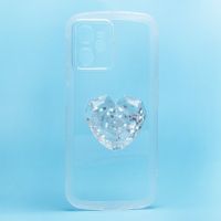 Чехол для Realme C35 (RMX3511) силиконовый с попсокетом сердце <прозрачный> ― Оптовый PromiseMobile