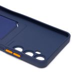 Чехол для Realme C65 (RMX3910) силиконовый с картхолдером №9 <темно-синий>