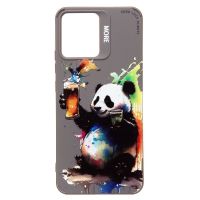 Чехол для Realme C30 (RMX3581), Narzo 50i Prime (RMX3506) силиконовый (рис. 335/панда) <серый> ― Оптовый PromiseMobile