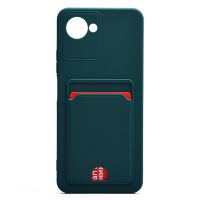 Чехол для Realme C30 (RMX3581), Narzo 50i Prime (RMX3506) силиконовый с картхолдером №6 <зеленый> ― Оптовый PromiseMobile