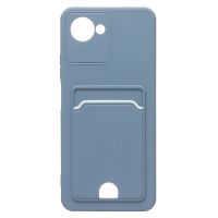 Чехол для Realme C30 (RMX3581), Narzo 50i Prime (RMX3506) силиконовый с картхолдером №6 <серый> ― Оптовый PromiseMobile