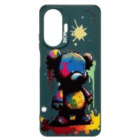 Чехол для Realme C55 (RMX3710) силиконовый (рис. 335/медведь) <темно-зеленый> ― Оптовый PromiseMobile