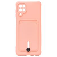 Чехол для Samsung SM-A125F (Galaxy A12), A127F (Galaxy A12 Nacho) силиконовый с картхолдером №4 <светло-розовый> ― Оптовый PromiseMobile