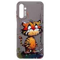 Чехол для Samsung SM-A145F (Galaxy A14), A146B (A14 5G) силиконовый (рис. 335/тигр) <серый> ― Оптовый PromiseMobile