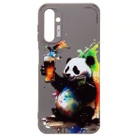 Чехол для Samsung SM-A145F (Galaxy A14), A146B (A14 5G) силиконовый (рис. 335/панда) <серый> ― Оптовый PromiseMobile
