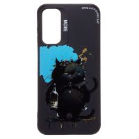 Чехол для Samsung SM-A156B (Galaxy A15 5G) силиконовый (рис. 335/черный кот) <черный> ― Оптовый PromiseMobile