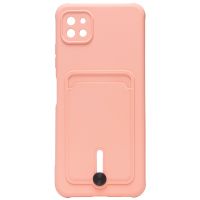 Чехол для Samsung SM-A226B (Galaxy A22s 5G) силиконовый с картхолдером №4 <светло-розовый> ― Оптовый PromiseMobile