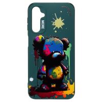 Чехол для Samsung SM-A245F (Galaxy A24) силиконовый (рис. 335/медведь) <темно-зеленый> ― Оптовый PromiseMobile