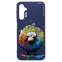 Чехол для Samsung SM-A245F (Galaxy A24) силиконовый (рис. 335/овечка) <темно-синий> ― Оптовый PromiseMobile