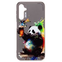 Чехол для Samsung SM-A245F (Galaxy A24) силиконовый (рис. 335/панда) <серый> ― Оптовый PromiseMobile