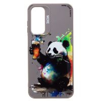 Чехол для Samsung SM-A256E (Galaxy A25 5G) силиконовый (рис. 335/панда) <серый> ― Оптовый PromiseMobile