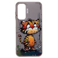 Чехол для Samsung SM-A256E (Galaxy A25 5G) силиконовый (рис. 335/тигр) <серый> ― Оптовый PromiseMobile