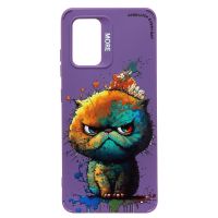 Чехол для Samsung SM-A325F (Galaxy A32) силиконовый (рис. 335/кот) <фиолетовый> ― Оптовый PromiseMobile