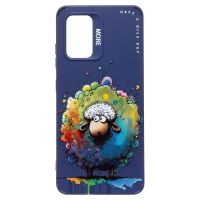 Чехол для Samsung SM-A325F (Galaxy A32) силиконовый (рис. 335/овечка) <темно-синий> ― Оптовый PromiseMobile