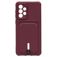 Чехол для Samsung SM-A336B (Galaxy A33 5G) силиконовый с картхолдером №4 <бордовый> ― Оптовый PromiseMobile