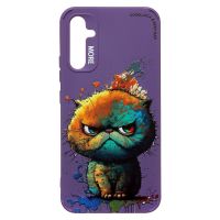 Чехол для Samsung SM-A346E (Galaxy A34 5G) силиконовый (рис. 335/кот) <фиолетовый> ― Оптовый PromiseMobile