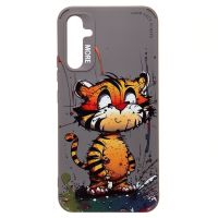 Чехол для Samsung SM-A346E (Galaxy A34 5G) силиконовый (рис. 335/тигр) <серый> ― Оптовый PromiseMobile
