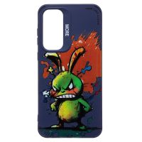 Чехол для Samsung SM-A356E (Galaxy A35 5G) силиконовый (рис. 335/заяц) <темно-синий> ― Оптовый PromiseMobile