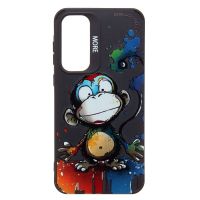 Чехол для Samsung SM-A356E (Galaxy A35 5G) силиконовый (рис. 335/обезьяна) <черный> ― Оптовый PromiseMobile