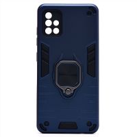 Чехол для Samsung SM-A515F (Galaxy A51) силиконовый противоударный с кольцом <синий> ― Оптовый PromiseMobile