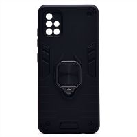 Чехол для Samsung SM-A515F (Galaxy A51) силиконовый противоударный с кольцом <черный> ― Оптовый PromiseMobile