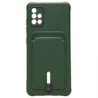 Чехол для Samsung SM-A515F (Galaxy A51) силиконовый с картхолдером №4 <темно-зеленый> ― Оптовый PromiseMobile