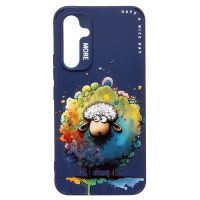 Чехол для Samsung SM-A546E (Galaxy A54 5G) силиконовый (рис. 335/овечка) <темно-синий> ― Оптовый PromiseMobile