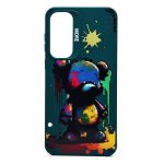 Чехол для Samsung SM-A556E (Galaxy A55 5G) силиконовый (рис. 335/медведь) <темно-зеленый>