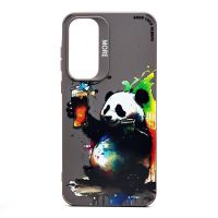 Чехол для Samsung SM-A556E (Galaxy A55 5G) силиконовый (рис. 335/панда) <серый> ― Оптовый PromiseMobile
