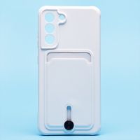 Чехол для Samsung SM-G990B (Galaxy S21 FE) силиконовый с картхолдером №4 <белый> ― Оптовый PromiseMobile