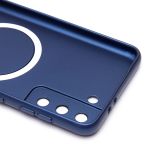 Чехол для Samsung SM-G996B (Galaxy S21 Plus) силиконовый Matte MagSafe <темно-синий>