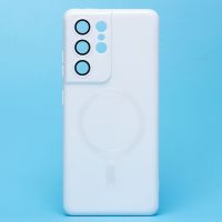 Чехол для Samsung SM-G998B (Galaxy S21 Ultra) силиконовый Matte MagSafe <белый> ― Оптовый PromiseMobile