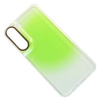 Чехол для Samsung SM-S901B (Galaxy S22) пластиковый с силиконовым бортиком (рис. 064) <зеленый> ― Оптовый PromiseMobile