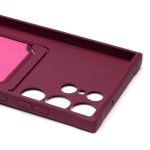 Чехол для Samsung SM-S918B (Galaxy S23 Ultra) силиконовый с картхолдером №4 <бордовый>