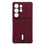 Чехол для Samsung SM-S948B (Galaxy S26 Ultra) силиконовый с картхолдером №4 <бордовый>