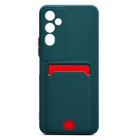 Чехол для Tecno Pova 4 (LG7n) силиконовый с картхолдером №6 <зеленый> ― Оптовый PromiseMobile