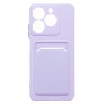 Чехол для Infinix Smart 8 (X6525), 8 Pro (X6525B), Tecno Spark 20 (KJ5), 20C (BG7n) силиконовый с картхолдером №9 <светло-фиолетовый>