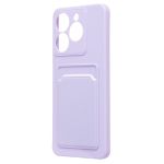 Чехол для Infinix Smart 8 (X6525), 8 Pro (X6525B), Tecno Spark 20 (KJ5), 20C (BG7n) силиконовый с картхолдером №9 <светло-фиолетовый>