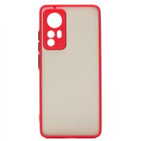 Чехол для Xiaomi 12 (2201123G), 12S (23030RAC7Y) пластиковый с окантовкой <красный> ― Оптовый PromiseMobile