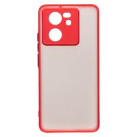 Чехол для Xiaomi 13T (2306EPN60G), 13T Pro (23078PND5G) пластиковый с окантовкой <красный> ― Оптовый PromiseMobile