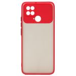 Чехол для Xiaomi Poco C40 (220333QPG) пластиковый с окантовкой <красный>