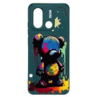 Чехол для Xiaomi Poco C55 (22127PC95I), Redmi 12C (22120RN86G) силиконовый (рис. 335/медведь) <темно-зеленый> ― Оптовый PromiseMobile