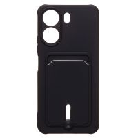 Чехол для Xiaomi Poco C65 (2310FPCA4G) силиконовый с картхолдером №4 <черный> ― Оптовый PromiseMobile