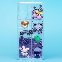 Чехол для Xiaomi Poco C65 (2310FPCA4G) силиконовый 3D игрушки <фиолетовый> ― Оптовый PromiseMobile