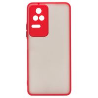 Чехол для Xiaomi Poco F4 (22021211RG) пластиковый с окантовкой <красный> ― Оптовый PromiseMobile