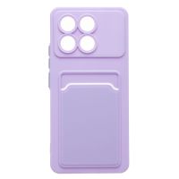 Чехол для Xiaomi Poco F6 Pro (23113RKC6G) силиконовый с картхолдером №9 <светло-фиолетовый> ― Оптовый PromiseMobile