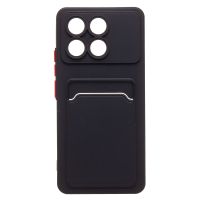 Чехол для Xiaomi Poco F6 Pro (23113RKC6G) силиконовый с картхолдером №9 <черный> ― Оптовый PromiseMobile