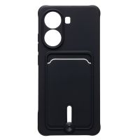 Чехол для Xiaomi Poco X7 Pro (2412DPC0AG) силиконовый с картхолдером №4 <черный> ― Оптовый PromiseMobile
